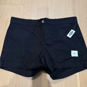 Old Navy NWT black Jean shorts size 14 3.5in inseam